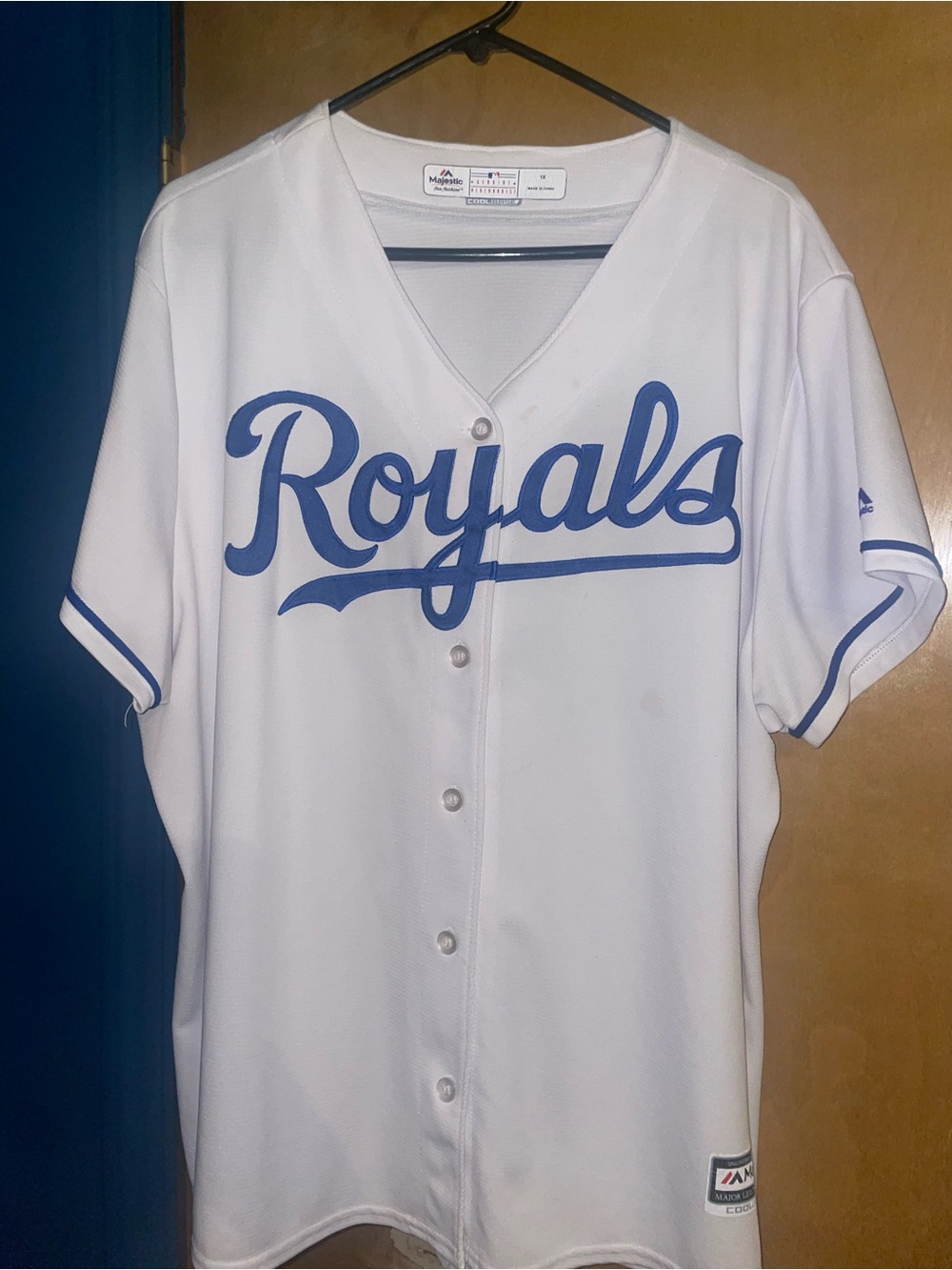 Kansas City Royals White Button-Up Jersey